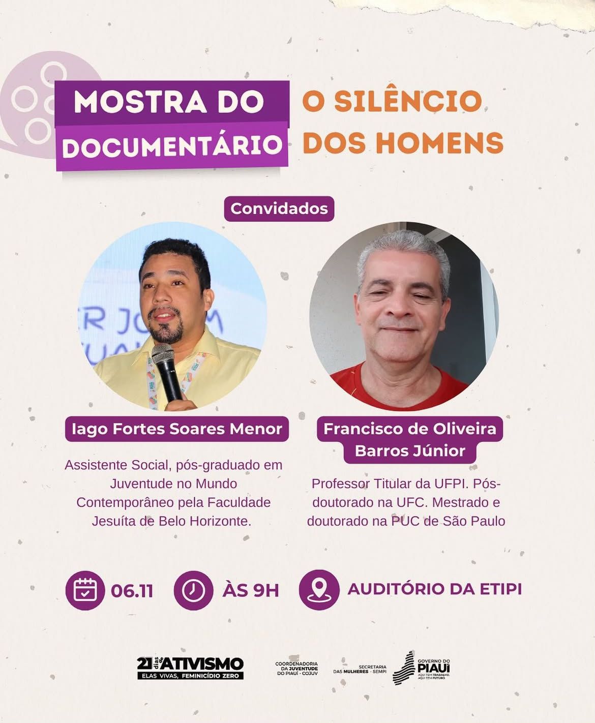 Sempi realiza mostra do documentário ‘Silêncio dos Homens’ seguida de ...