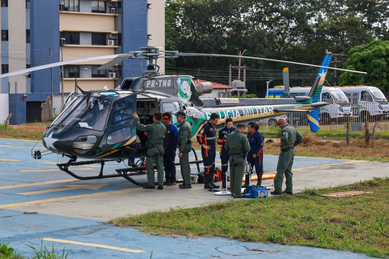 Samu Aéreo: helicóptero da PM entra em cena para resgates perto de Teresina